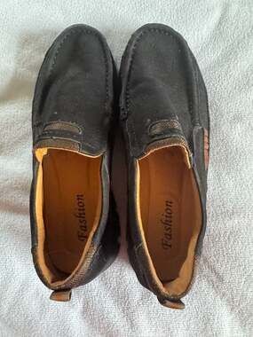 Fashion Men's Casual Black Slip-On Moccasin Loafers